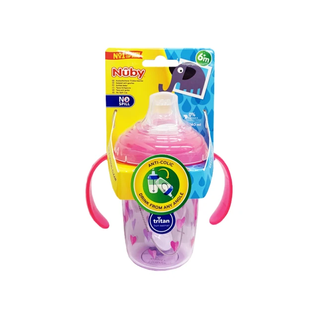 Nuby аяга хүндрүүлэгчтэй хаздаг тритан 6+сар 240мл