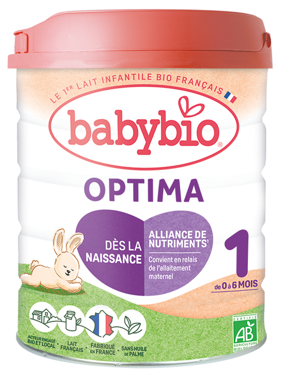 Babybio Optima 1 хүүхдийн сүү пребиотиктой 0-6 сар 800гр