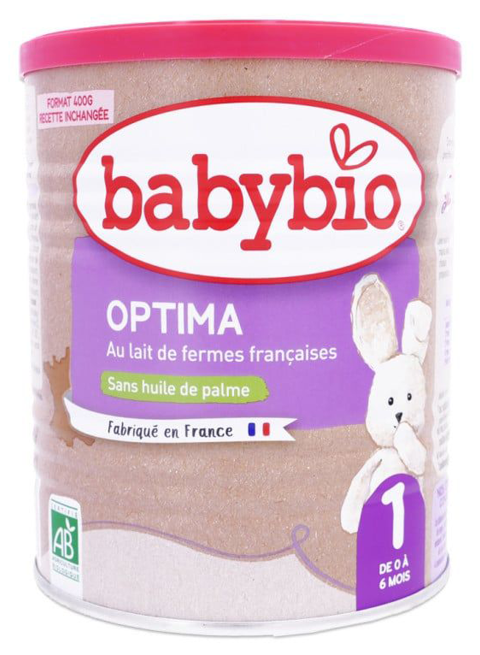 Babybio Optima 1 хүүхдийн сүү пребиотиктой 0-6 сар 400гр