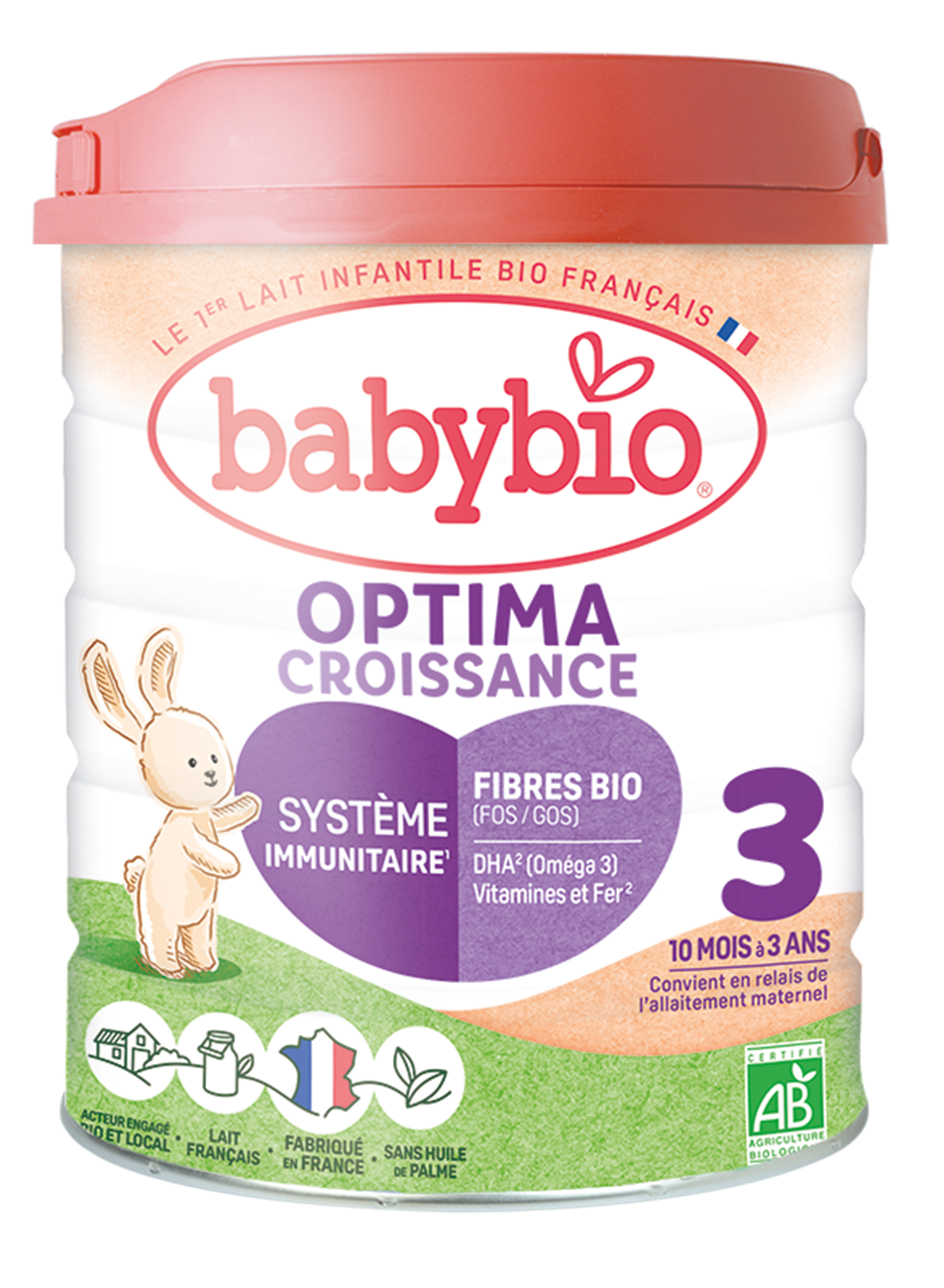 Babybio Optima 3 хүүхдийн сүү пребиотиктой 400гр 10сар-3нас