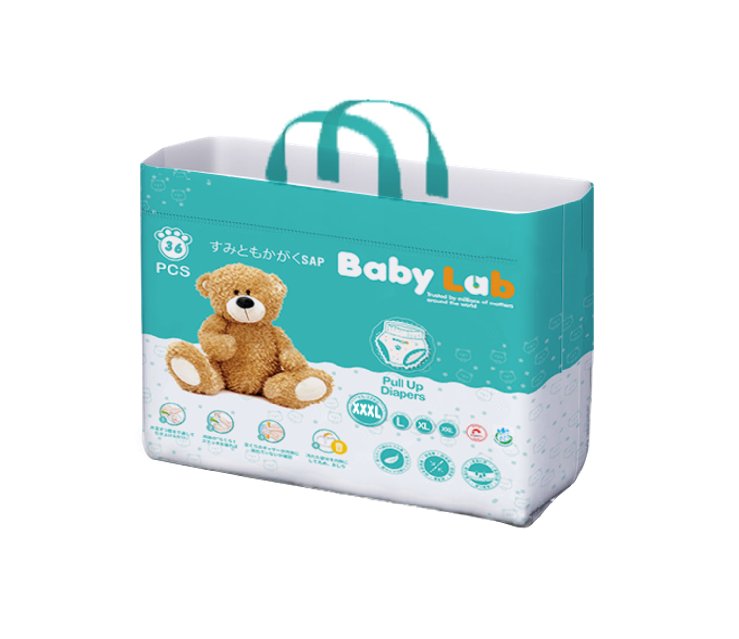 Baby Lab хүүхдийн живх М 60 ширхэгтэй /Өмсдөг/