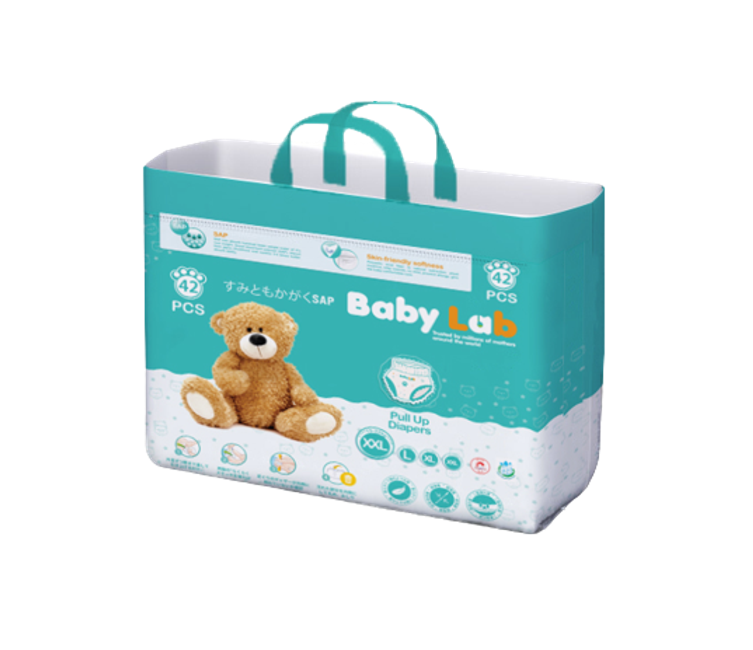 Baby Lab хүүхдийн живх XXL 42 ширхэгтэй /Өмсдөг/