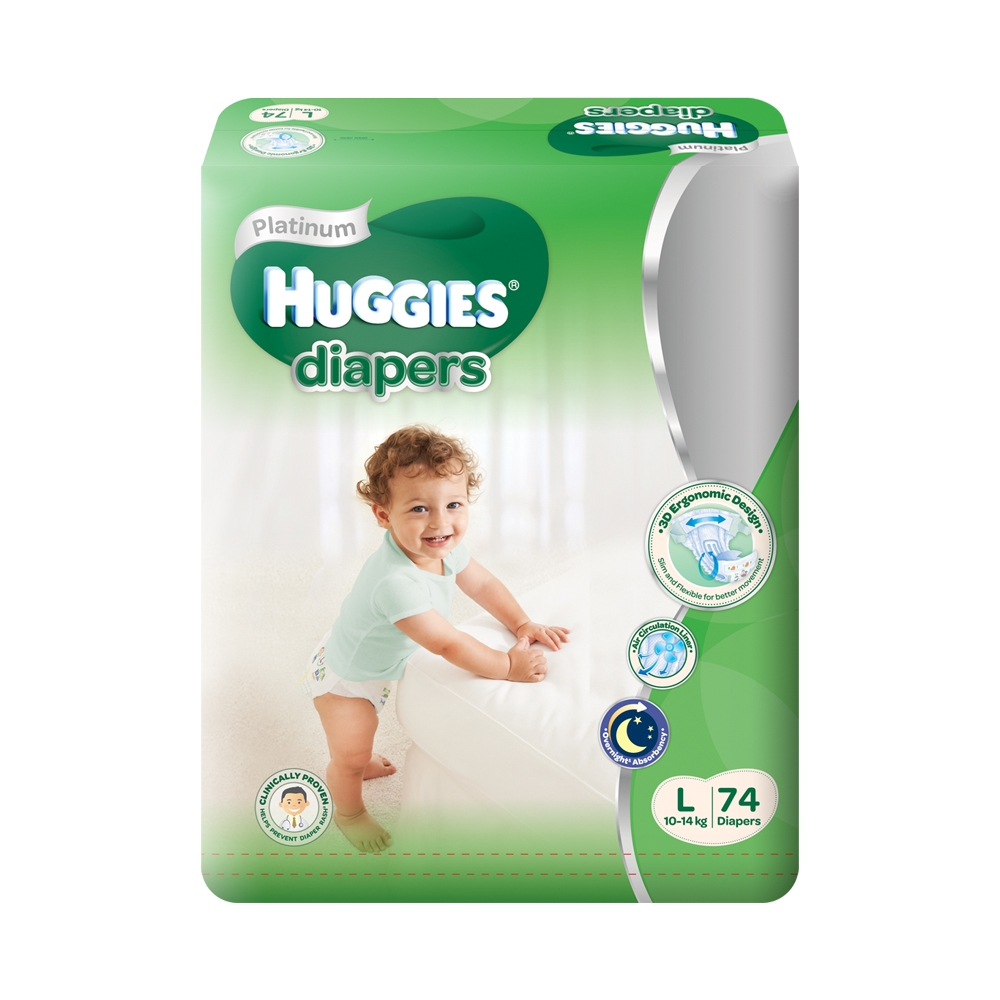 Huggies Platinum №4 L 74ш 
