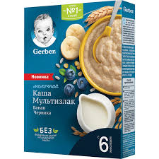 Gerber каш /Milk cer blueberry banana/ 180gr