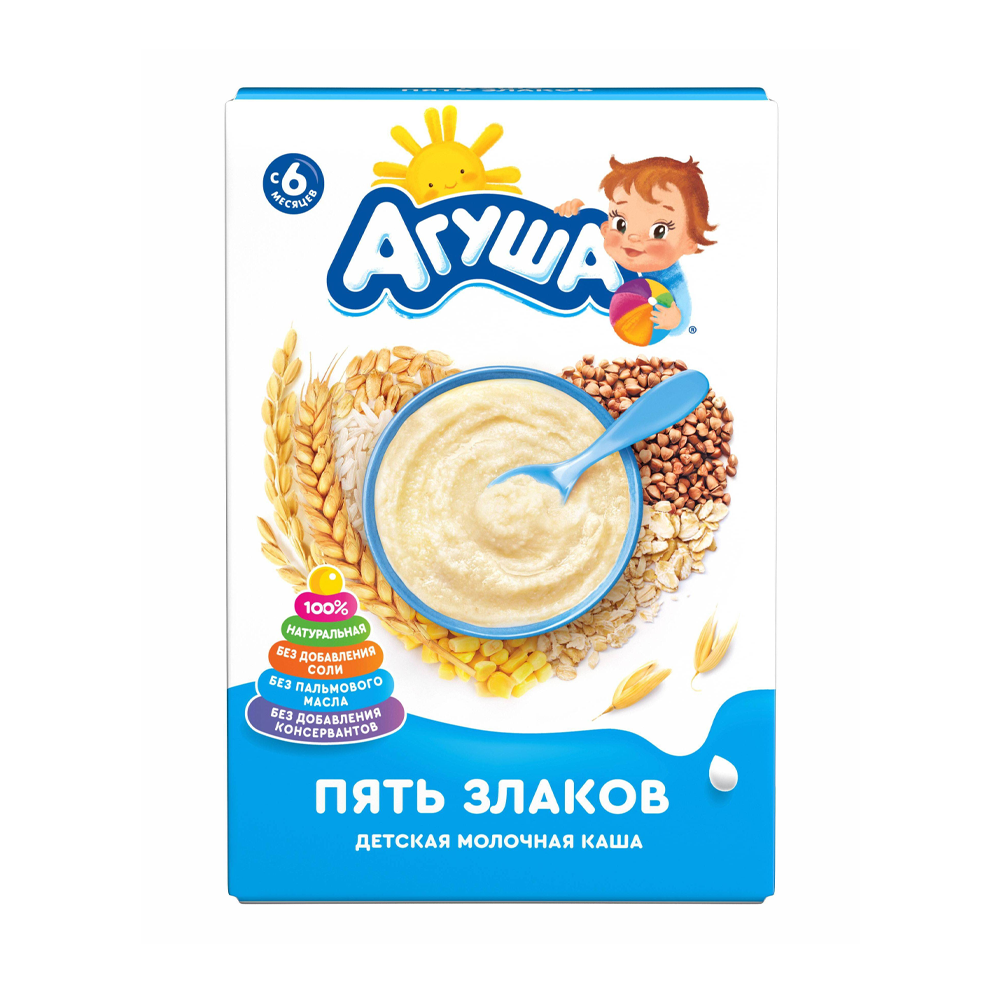 Агуша каш 5 үртэй 6+ сар