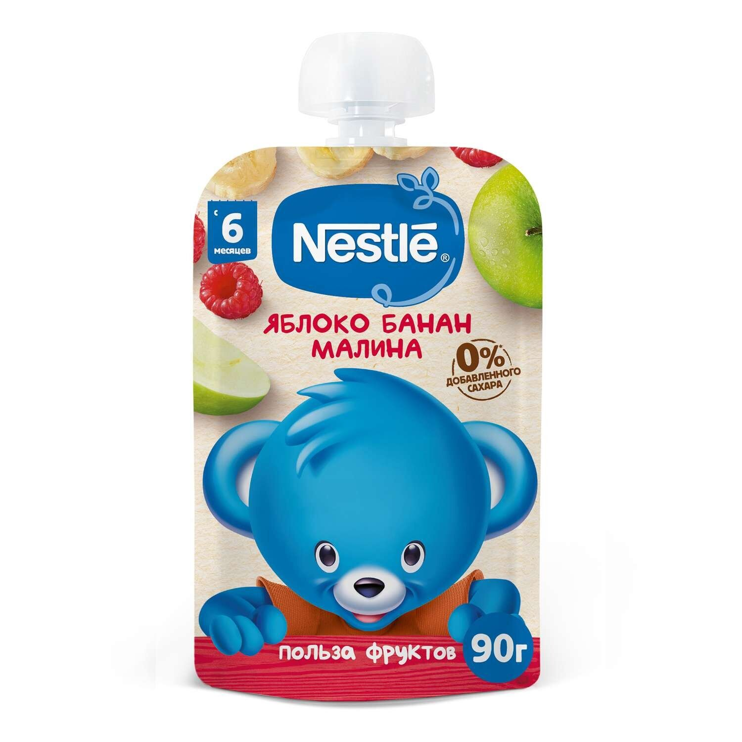 Nestle нухаш /Apple,banana, raspberry/ 90gr