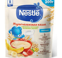 Nestle каш /Milk cer banana strawberry/ 200gr